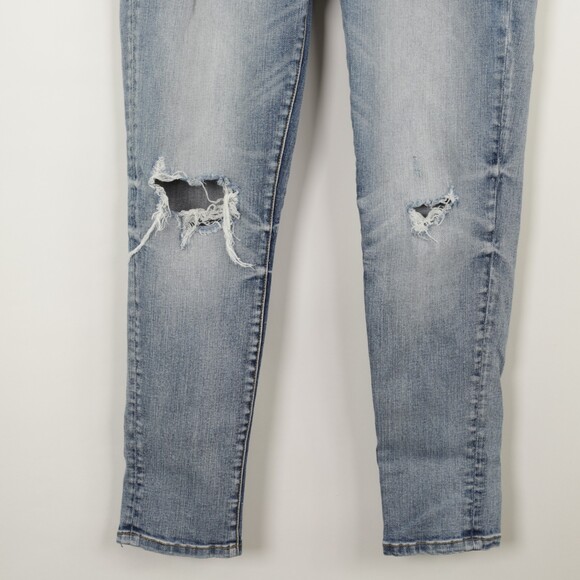 KanCan Estilo Mid Rise button Fly Distressed Jeans 25 - Picture 3 of 8